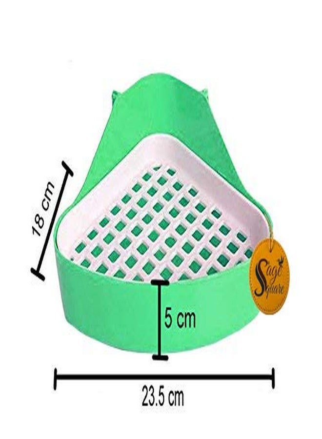 سايج سكوير صندوق فضلات بحجم جامبو مربع من سيج، يُستخدم أيضًا للتدريب على استخدام المرحاض مع مغرفة للأرانب، والخنازير الغينية، والنموس (أخضر) - Image 5